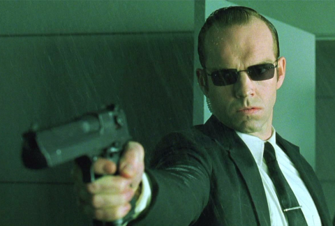 Agent Smith from The Matrix (© 1999 Warner Bros.) | The Internet Movie Firearms Database