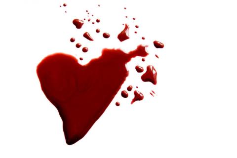 Heart-shaped red liquid drop © Oksanabratanova | Used by Permission