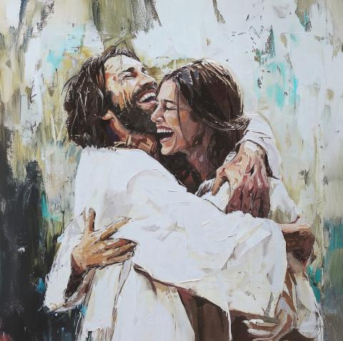 Jesus and woman laughing by Kevin Carden | Lightstock| Used by Permission