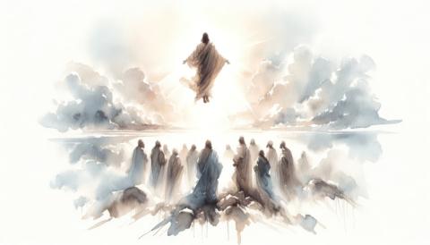 Watercolor of Christ's ascension | Ontheroad | Lightstock