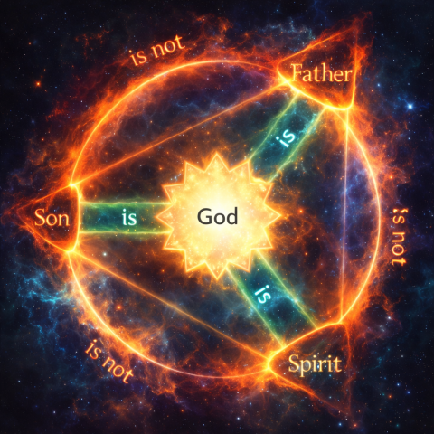 Sci-fi take on the Trinity Graphic | by J.M. Diener with MS Copilot assistance | CC BY-NC-SA 4.0